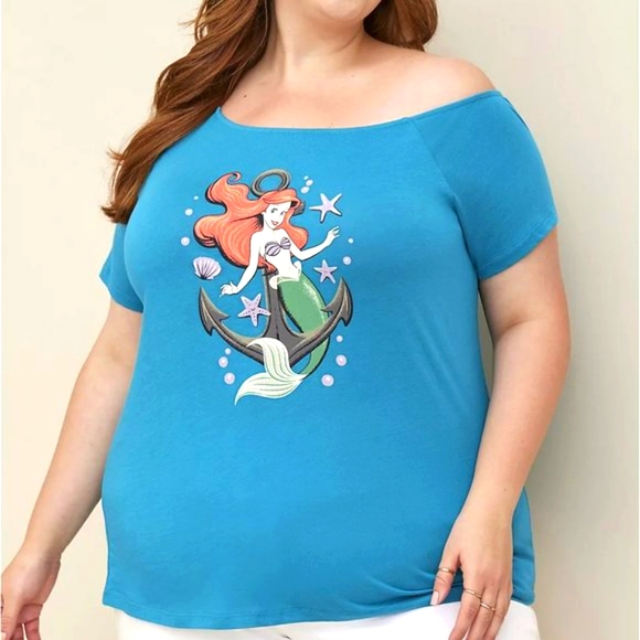 ❤️NWT VINTAGE TORRIID TOP DISNEY PRINCESS ARIEL LITTLE MERMAID SHIRT, SIZE 2X - Picture 6 of 12